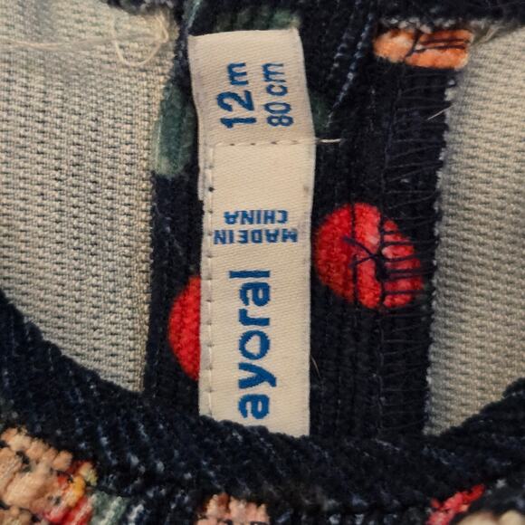 Mayoral Kids Multicolor Floral Regular Fit Dress 12months Vintage Style - Picture 4 of 5